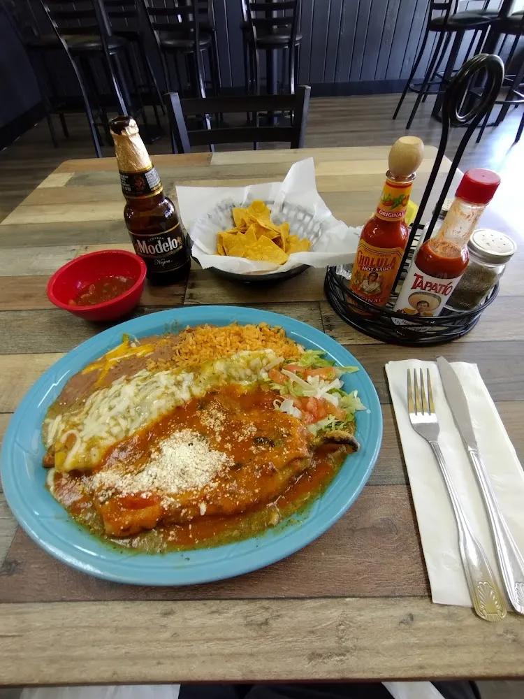 Chile Relleno and Chile Verde Burrito